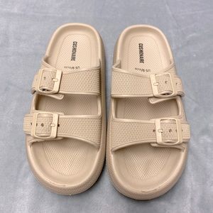Womens Cushionaire Double Strap Slides